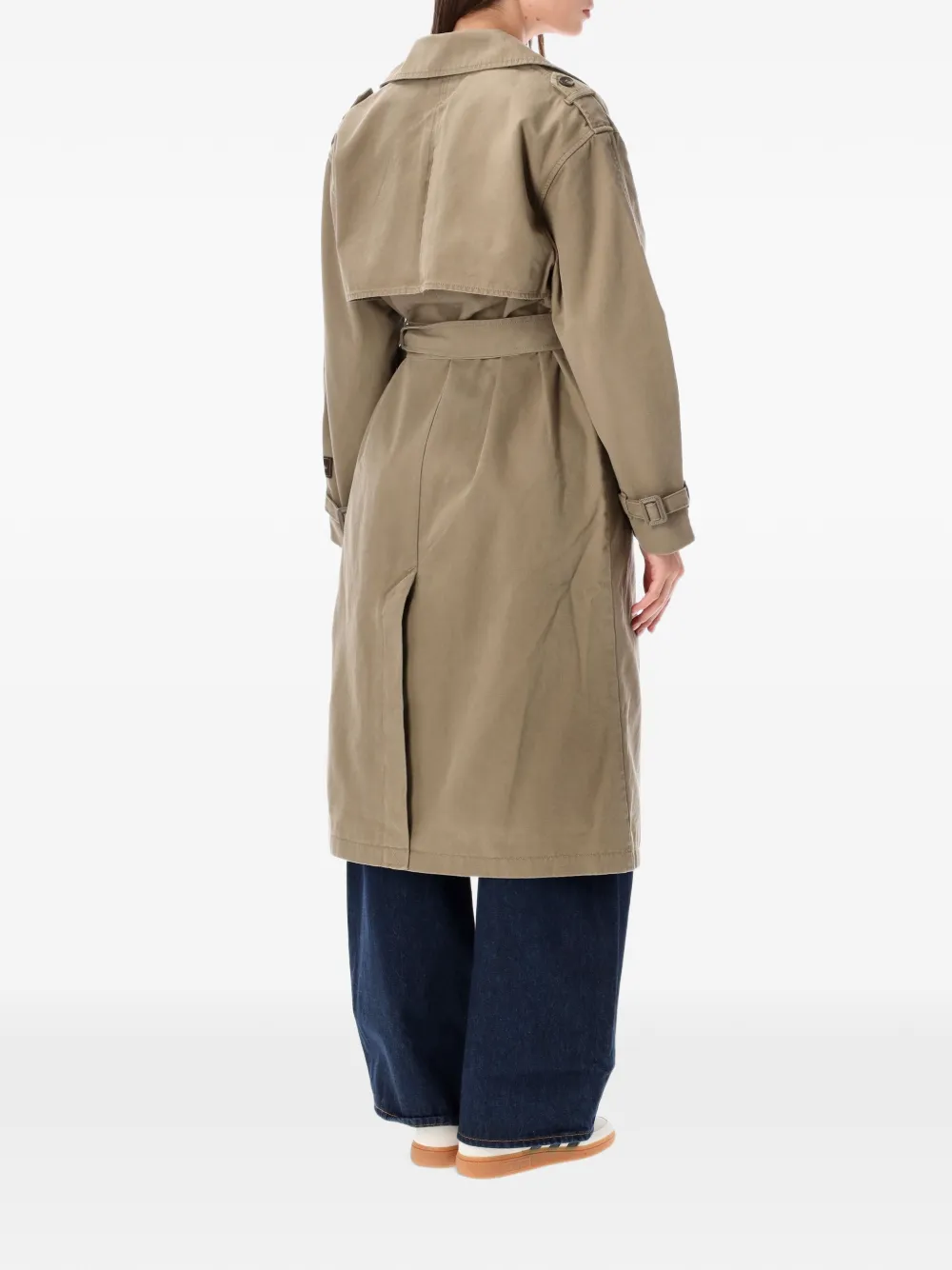 Levi's Trenchcoat met dubbele rij knopen en ceintuur Beige