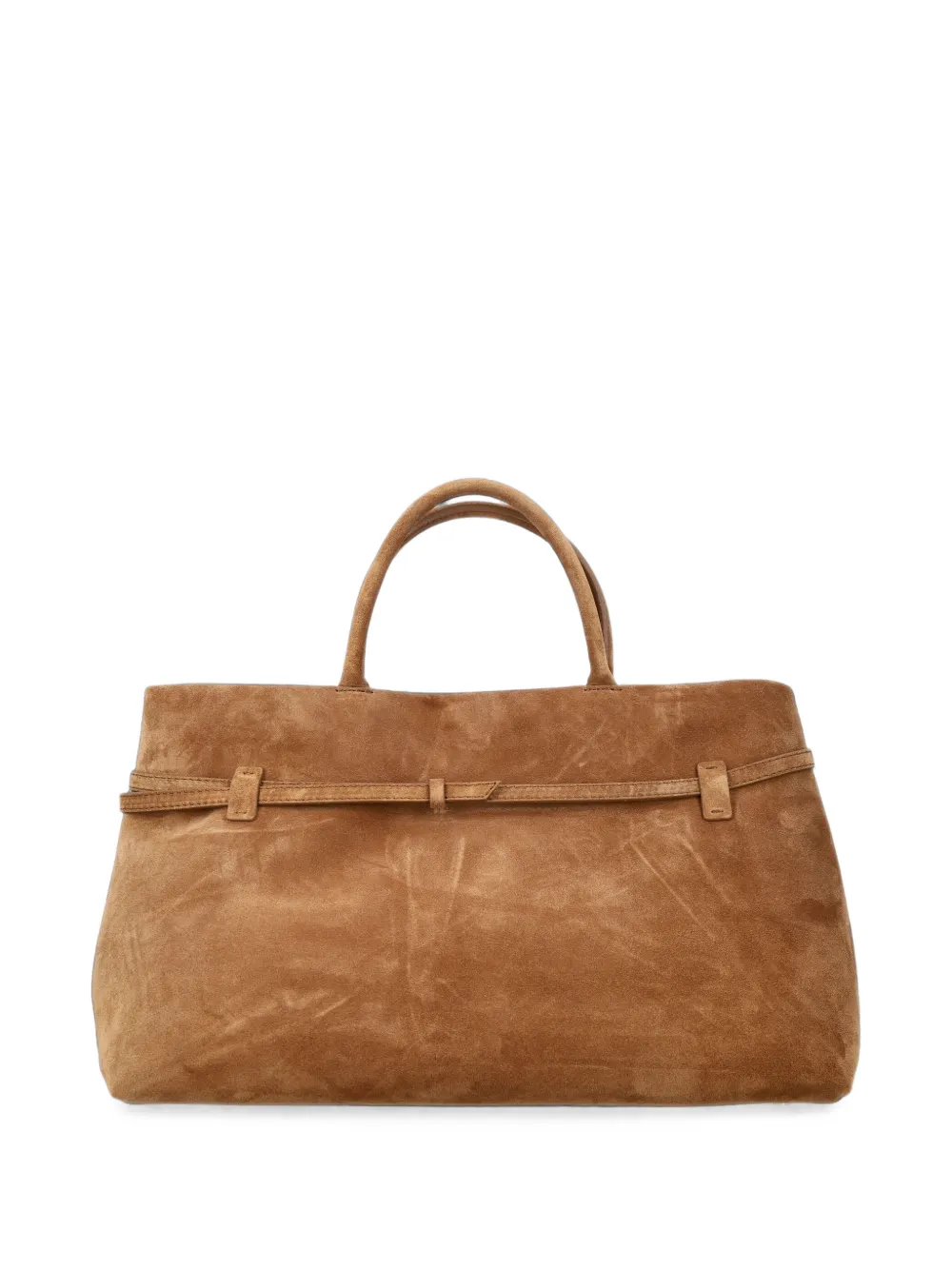Manu Atelier Le Cambon 40 suède shopper met gespdetail Bruin