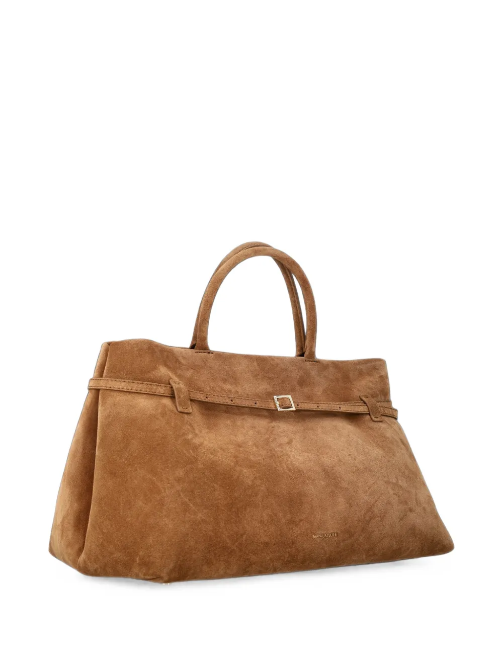 Manu Atelier Le Cambon 40 suède shopper met gespdetail Bruin
