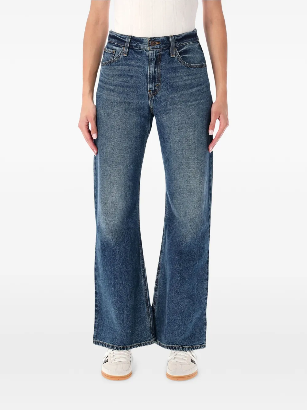 Levi's faded-effect bootcut jeans - Blau