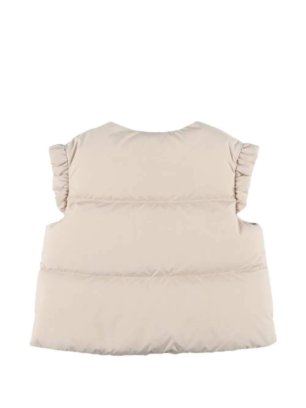 Moncler Enfant Olivia mouwloze jas Beige