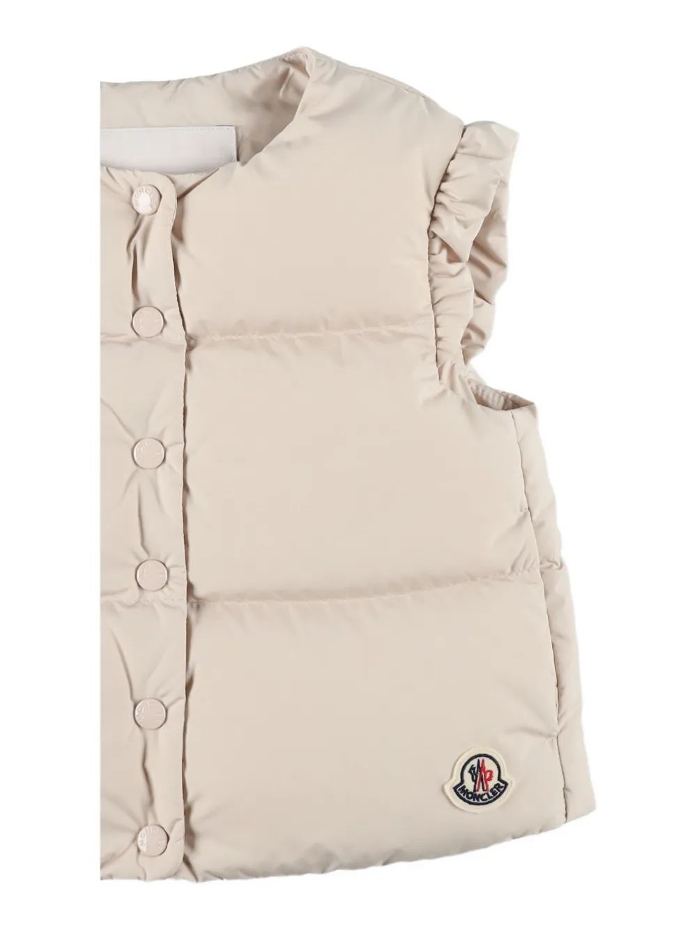 Moncler Enfant Olivia mouwloze jas Beige
