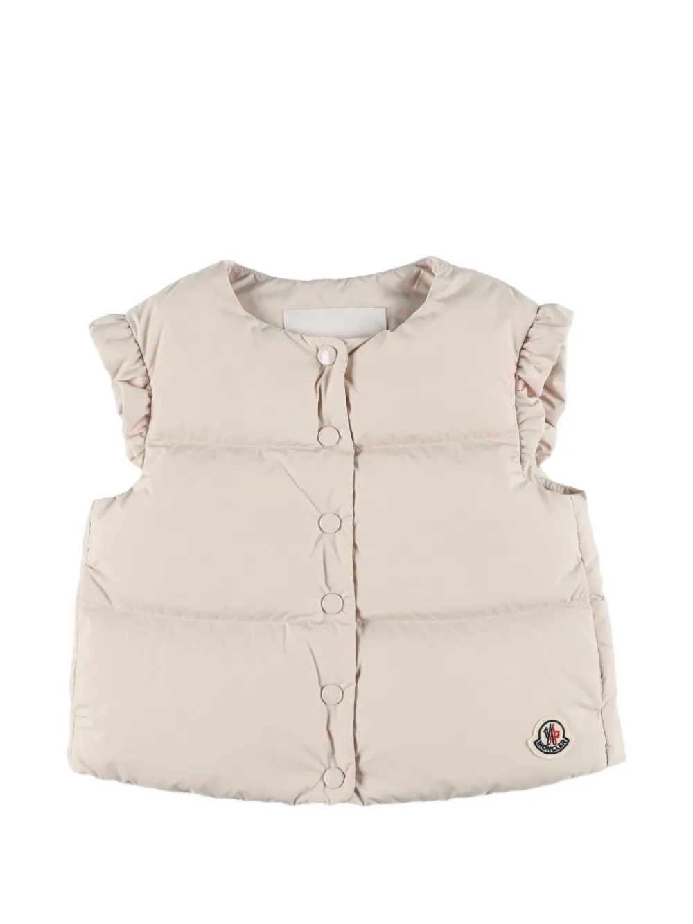 Moncler Enfant Olivia mouwloze jas Beige