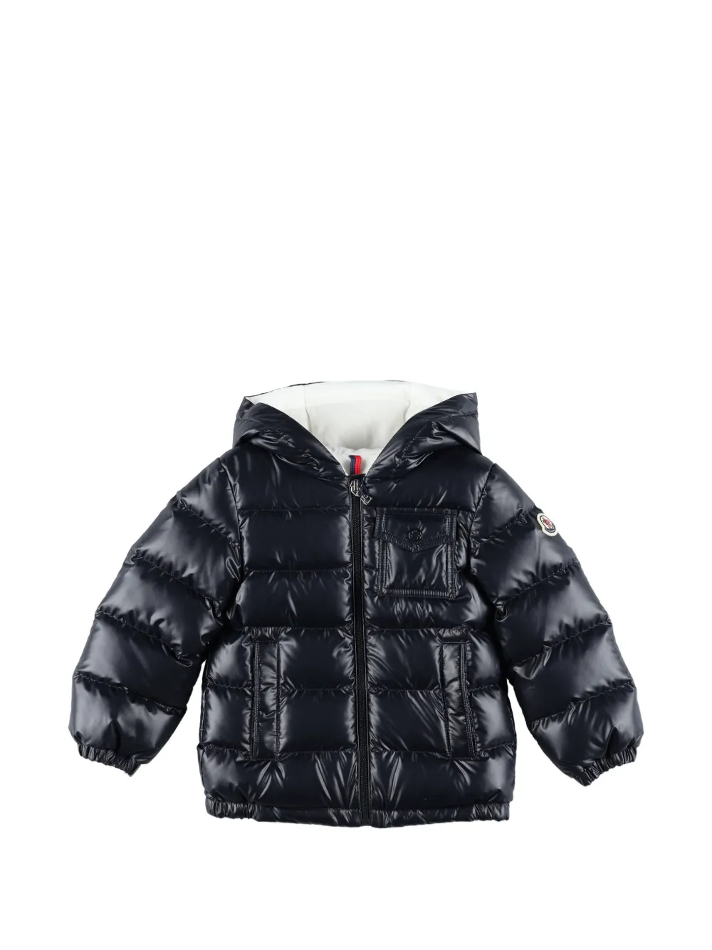 Moncler Enfant Mesles gewatteerde jas met capuchon Blauw