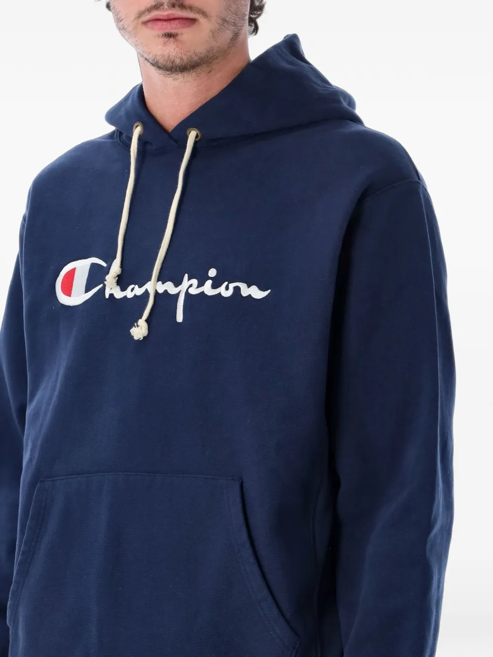 Champion Hoodie met geborduurd logo Blauw