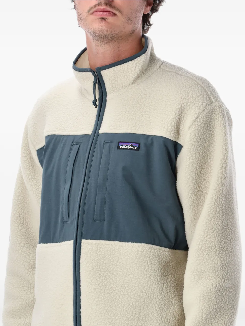 Patagonia Fleece jack met vlakken Beige