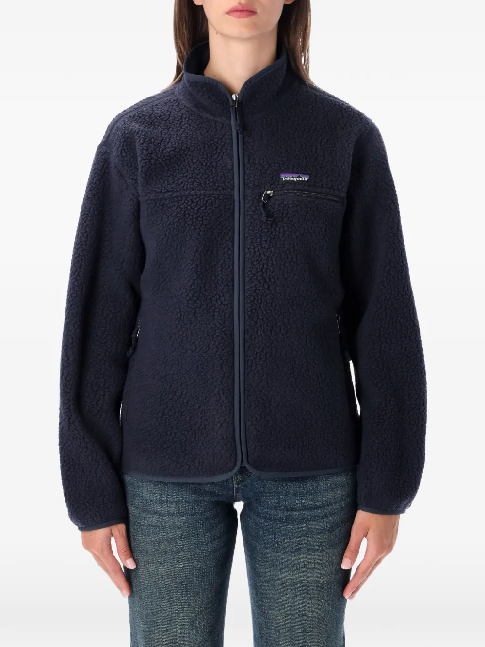 Patagonia fleece zip-up jacket - Blu