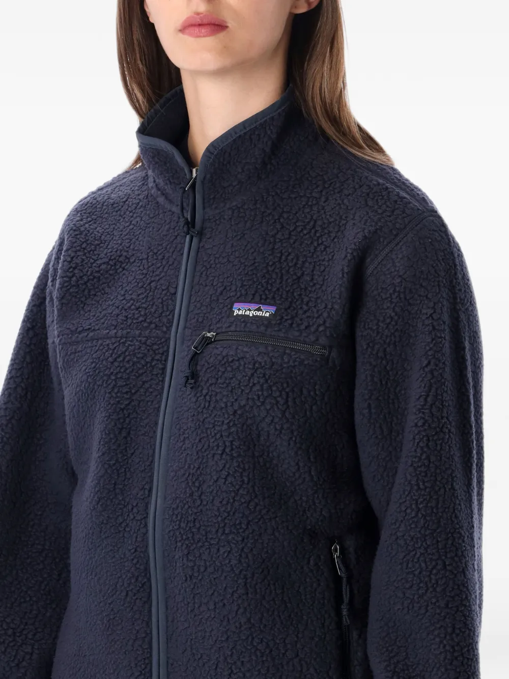 Patagonia Fleece jack met rits Blauw