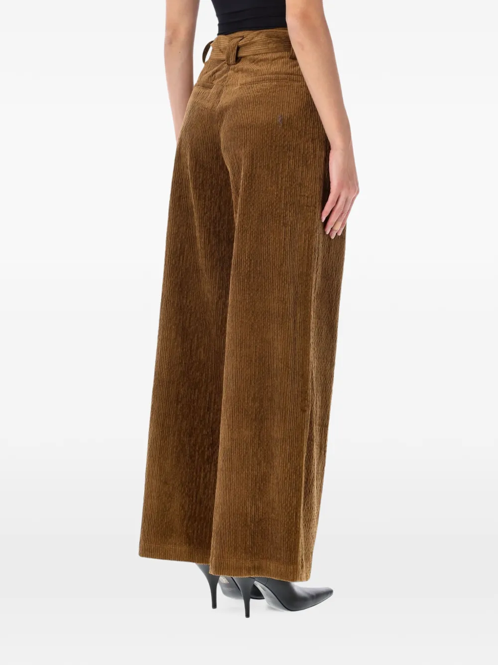 Sessùn Rivel belted corduroy trousers Bruin