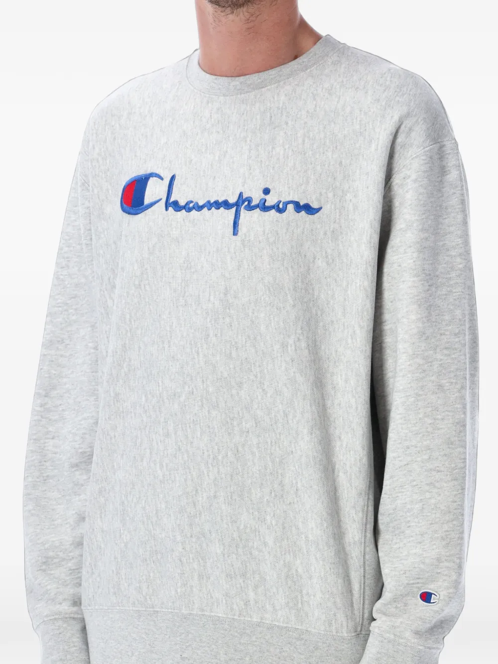 Champion Geweven sweater met geborduurd logo Grijs