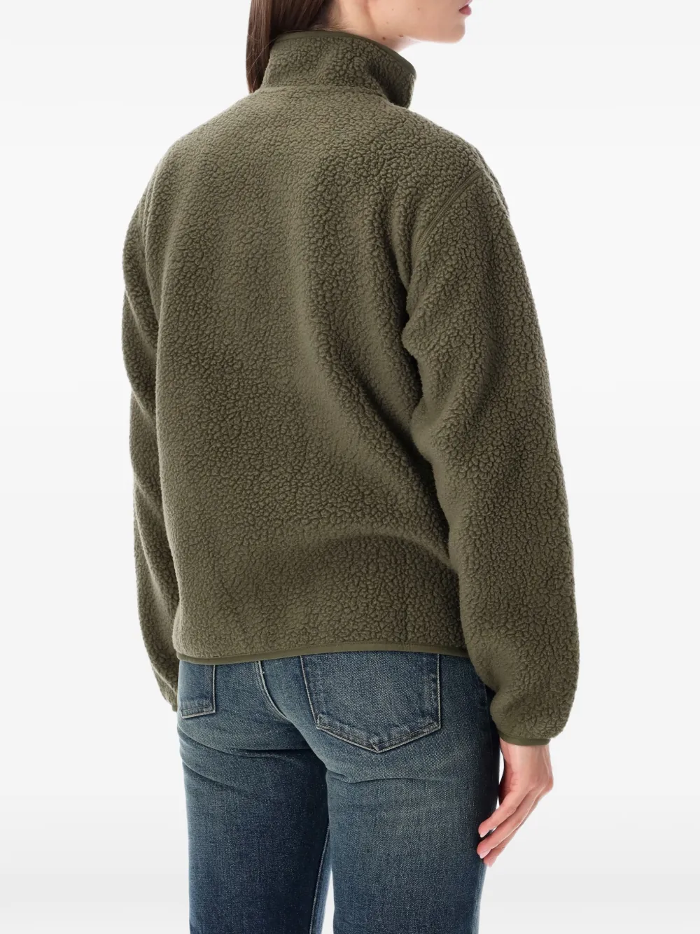 Patagonia Fleece jack met logopatch Groen