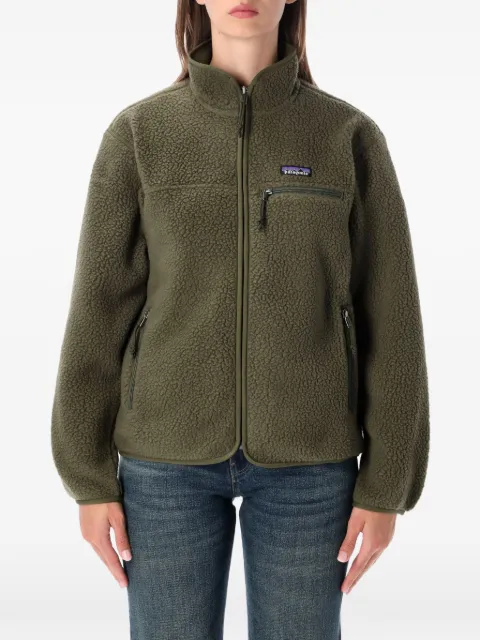 Patagonia logo-patch fleece jacket