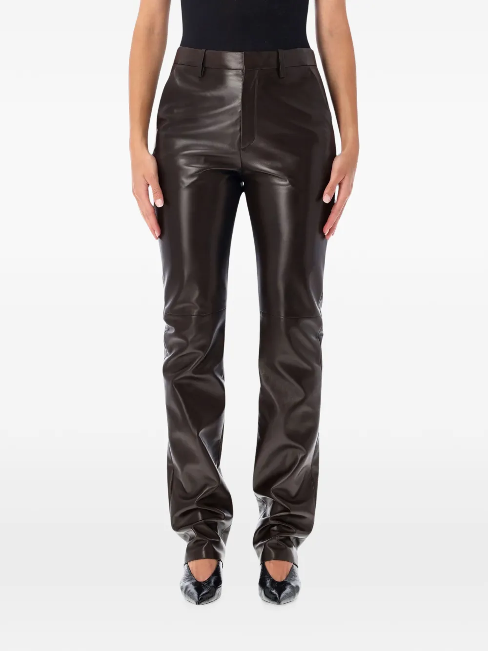 Ralph Lauren Collection Bandbury leather trousers