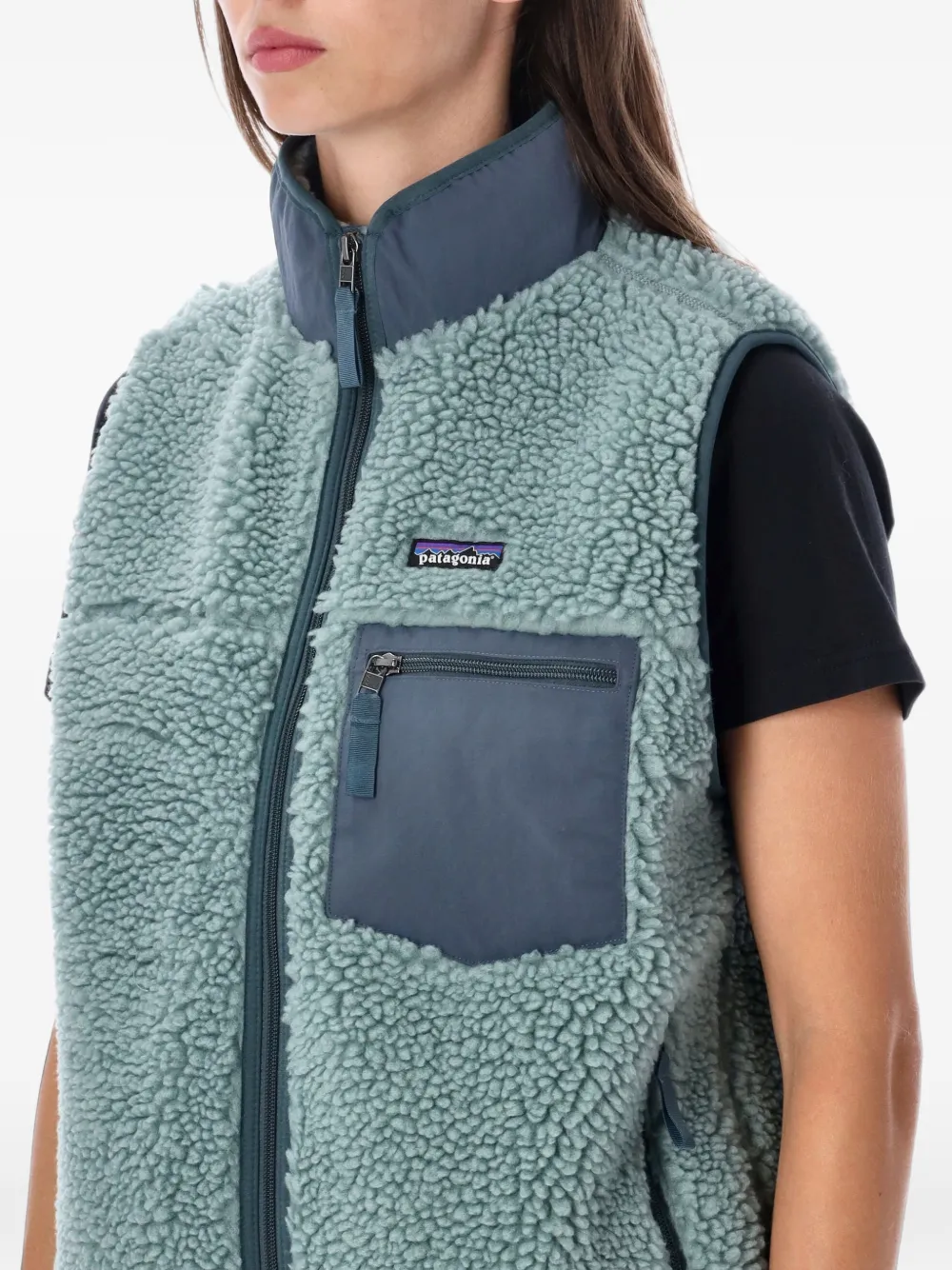 Patagonia Retro-X bodywarmer met fleece-textuur Blauw