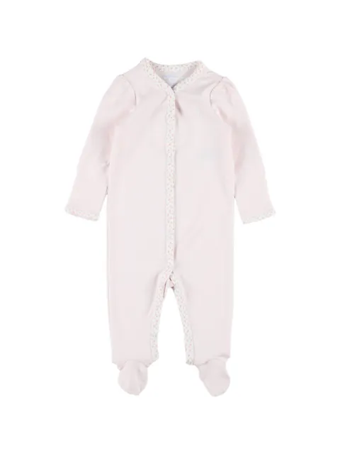 POLO RALPH LAUREN KIDS pijama con logo bordado y ribete floral
