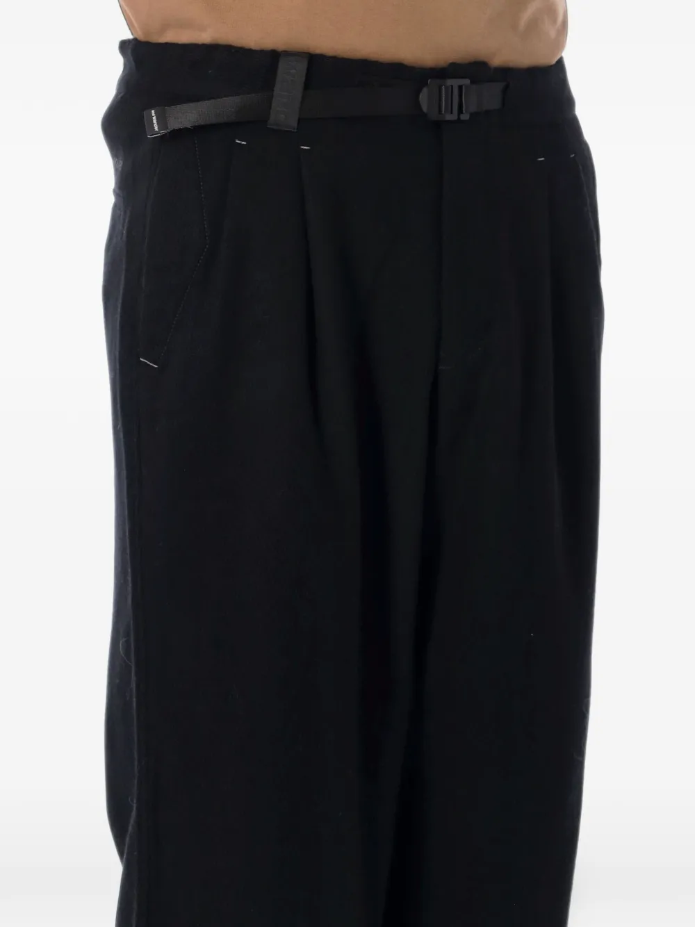 and Wander belted pleated trousers Zwart