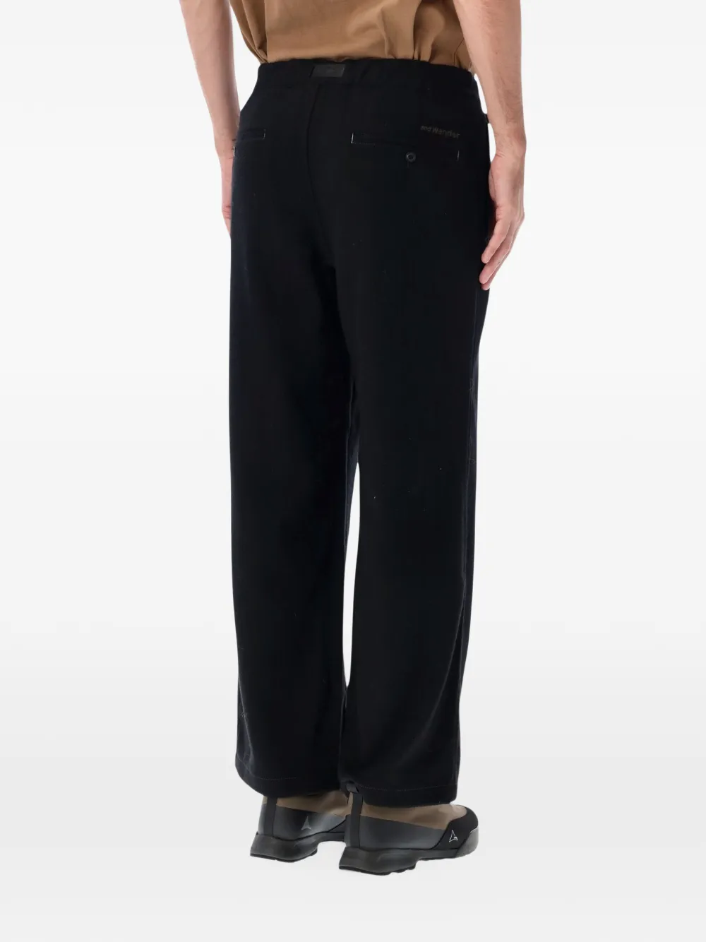 and Wander belted pleated trousers Zwart