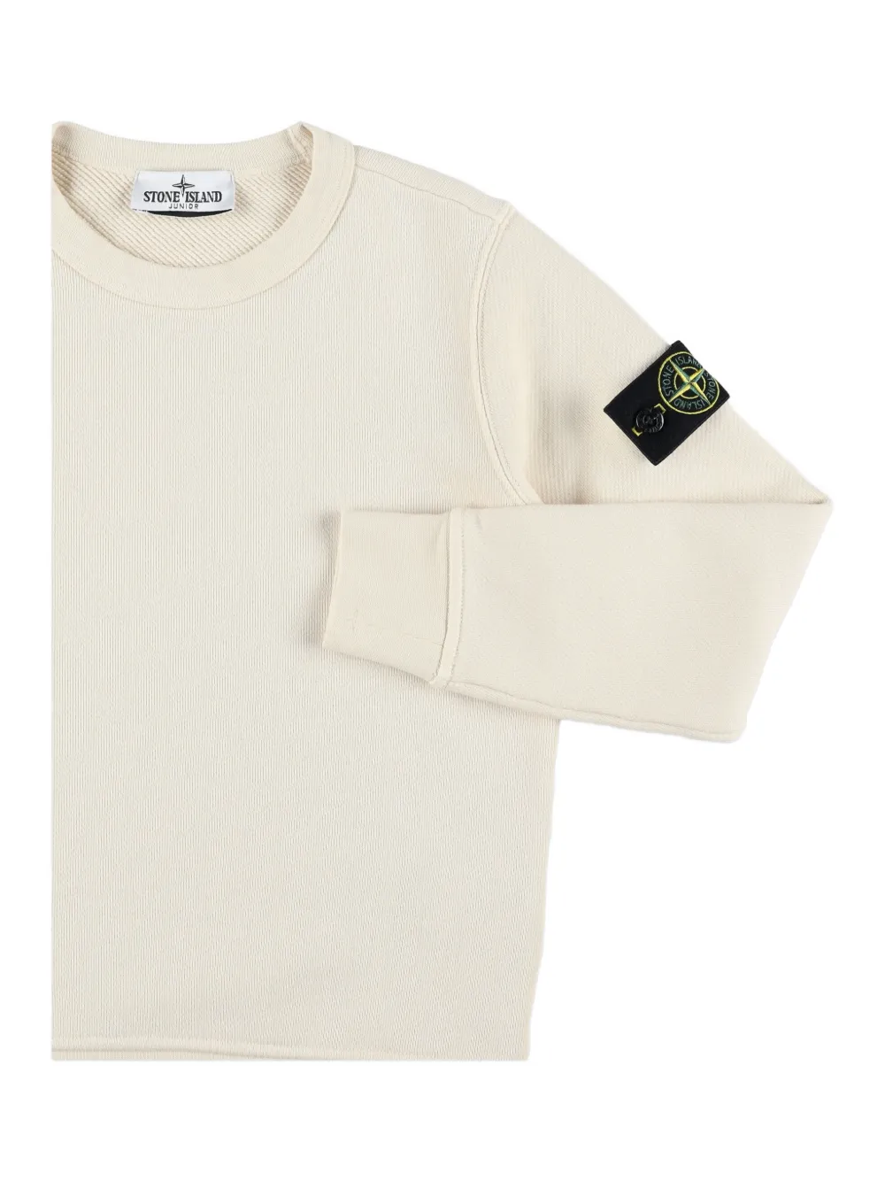 Stone Island Junior Trui met logopatch Beige