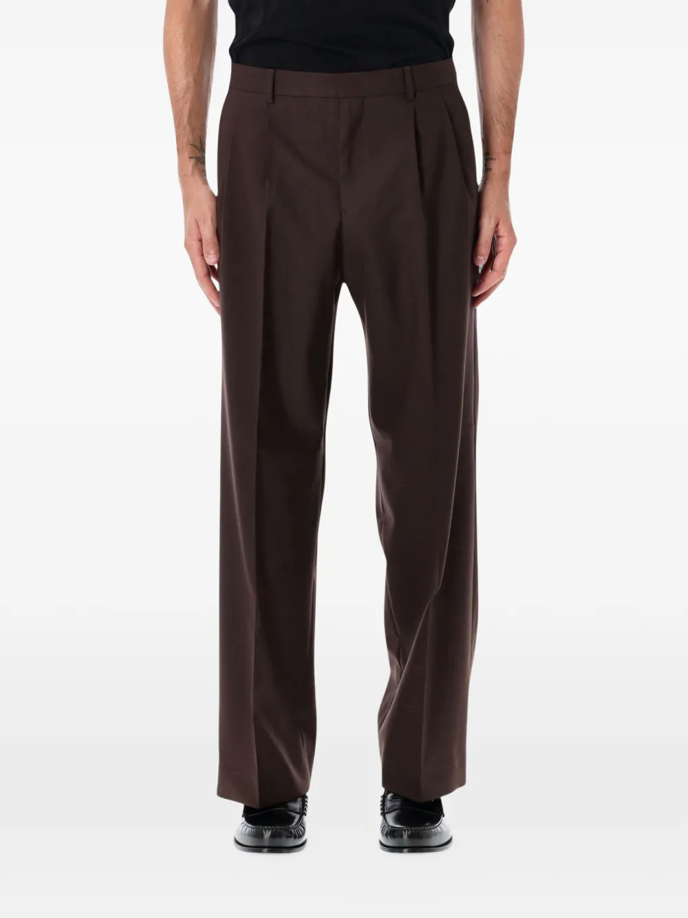Sunflower wide pleated trousers
