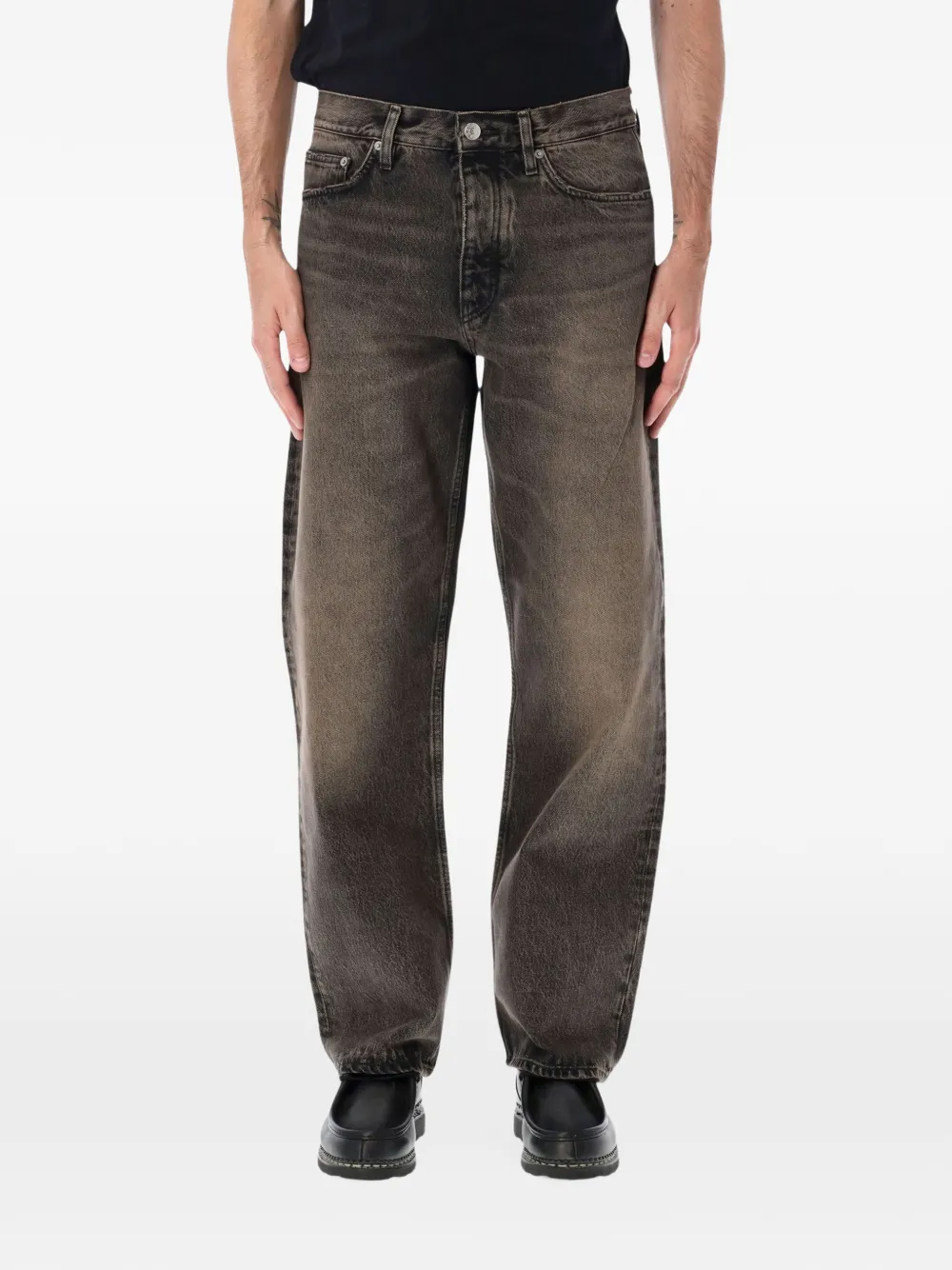 Sunflower faded straight-leg jeans | Black | Image 1