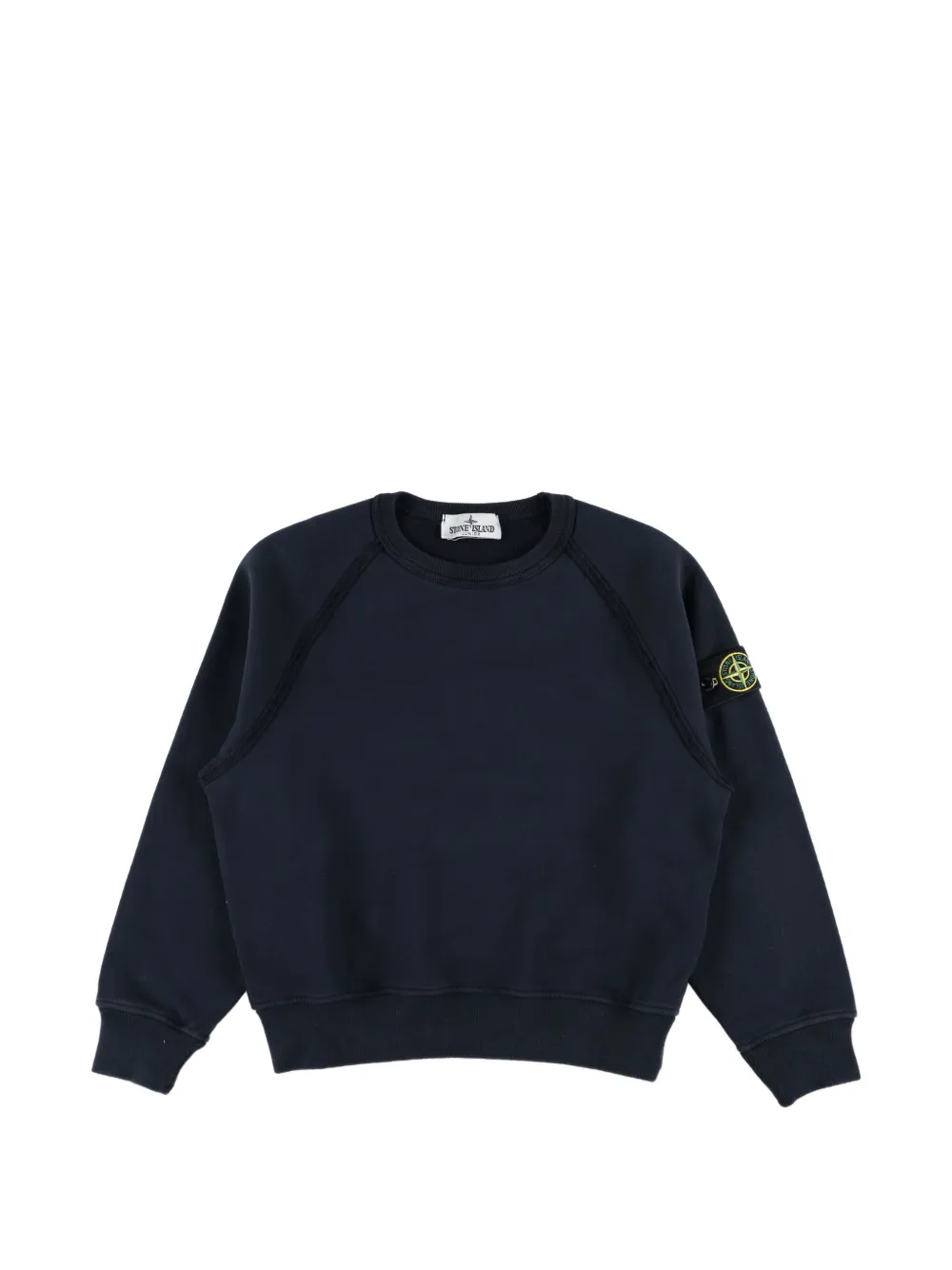 Stone Island Junior pull à patch logo | bleu | Image 1