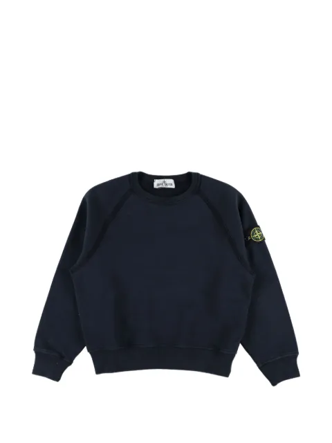 Stone Island Junior logo-patch raglan-sleeve sweater