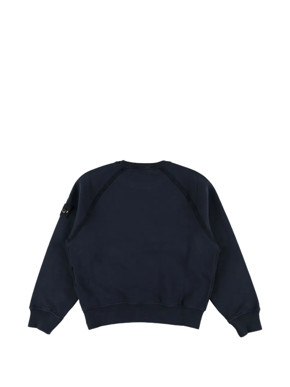 Stone Island Junior Trui met logopatch en raglan mouwen Blauw