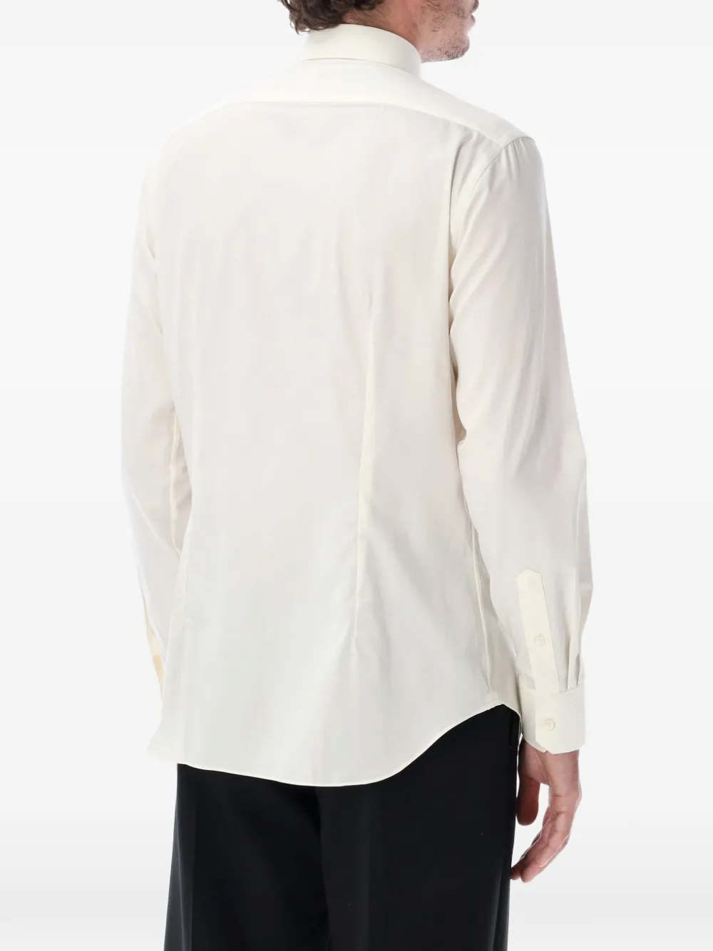 Xacus long-sleeve button-down shirt Beige
