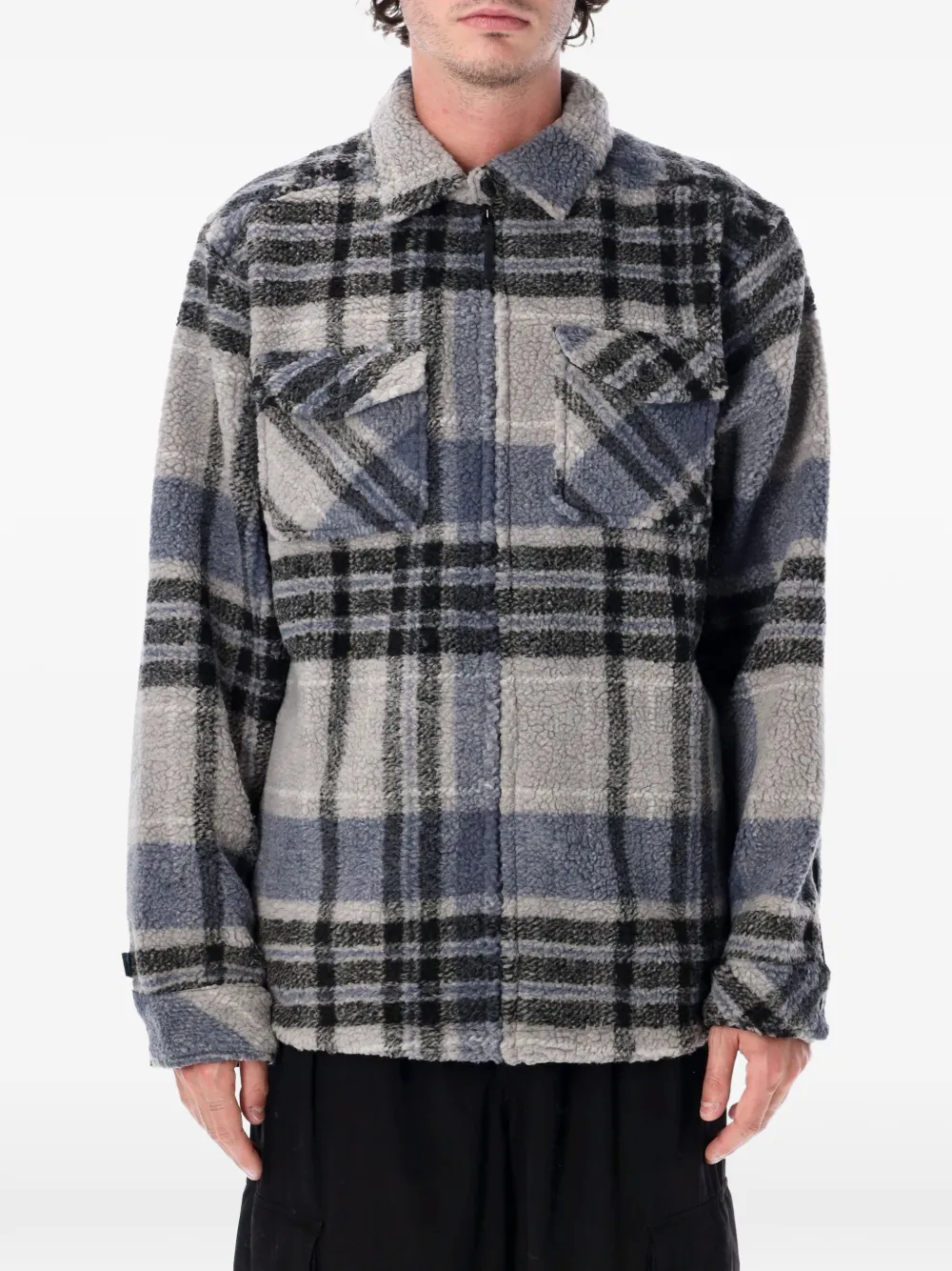 KAVU McCord Creek check-pattern fleece jacket - Gris KAVU McCord Creek check-pattern fleece jacket - Gris