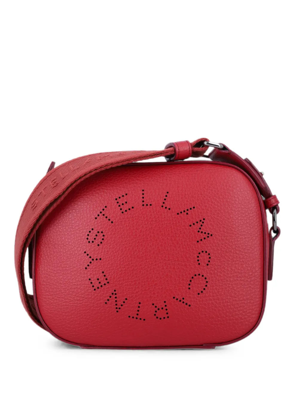 Stella McCartney perforated-logo shoulder bag - Rosso