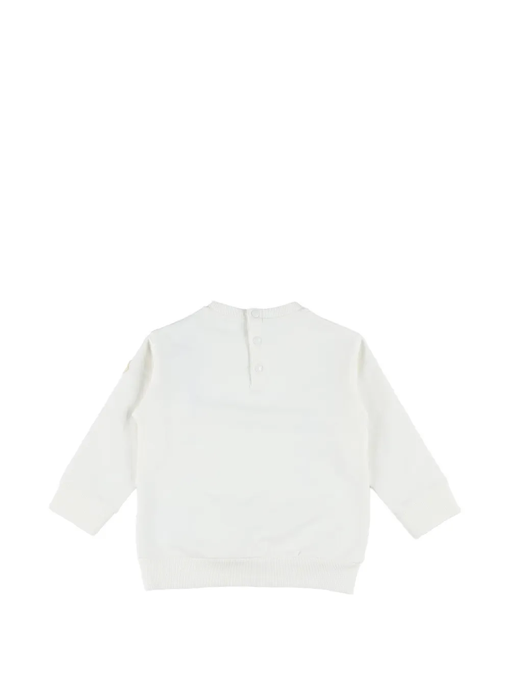 Moncler Enfant Geribbelde romper met bloemen-print Wit
