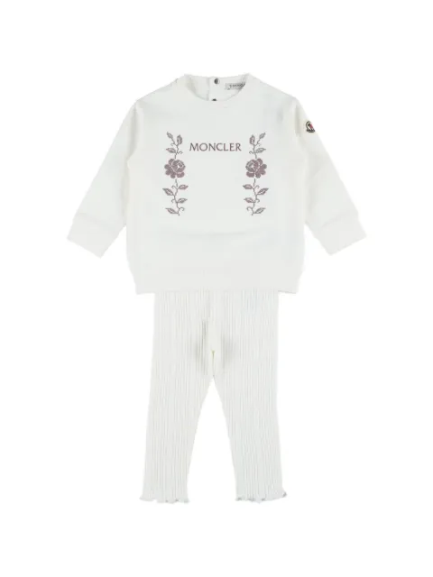 Moncler Enfant floral-print ribbed babywear