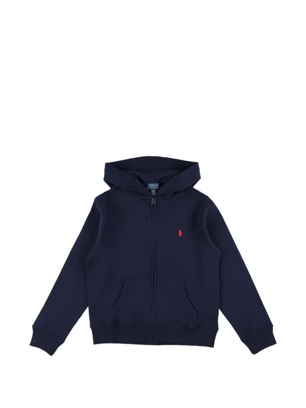 POLO RALPH LAUREN KIDS logo-embroidered zip-up hoodie - Blu