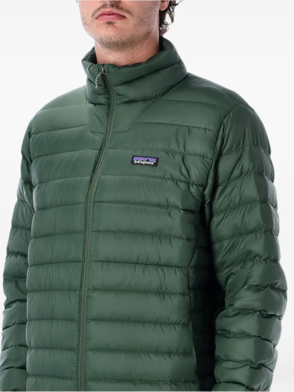 Patagonia Gewatteerde jas met logopatch Groen