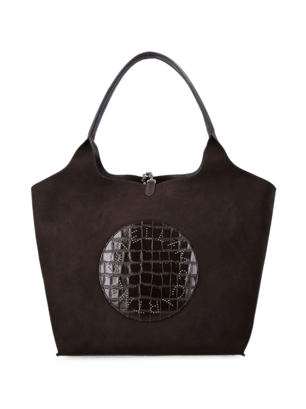 Stella McCartney Stella Logo crocodile-effect tote bag - Brown
