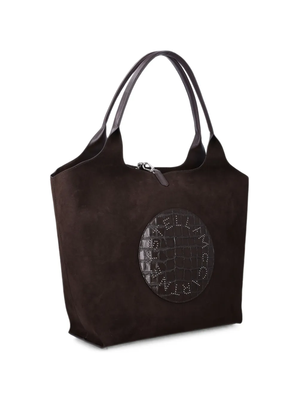 Stella McCartney Stella Logo shopper met reptieleneffect Bruin