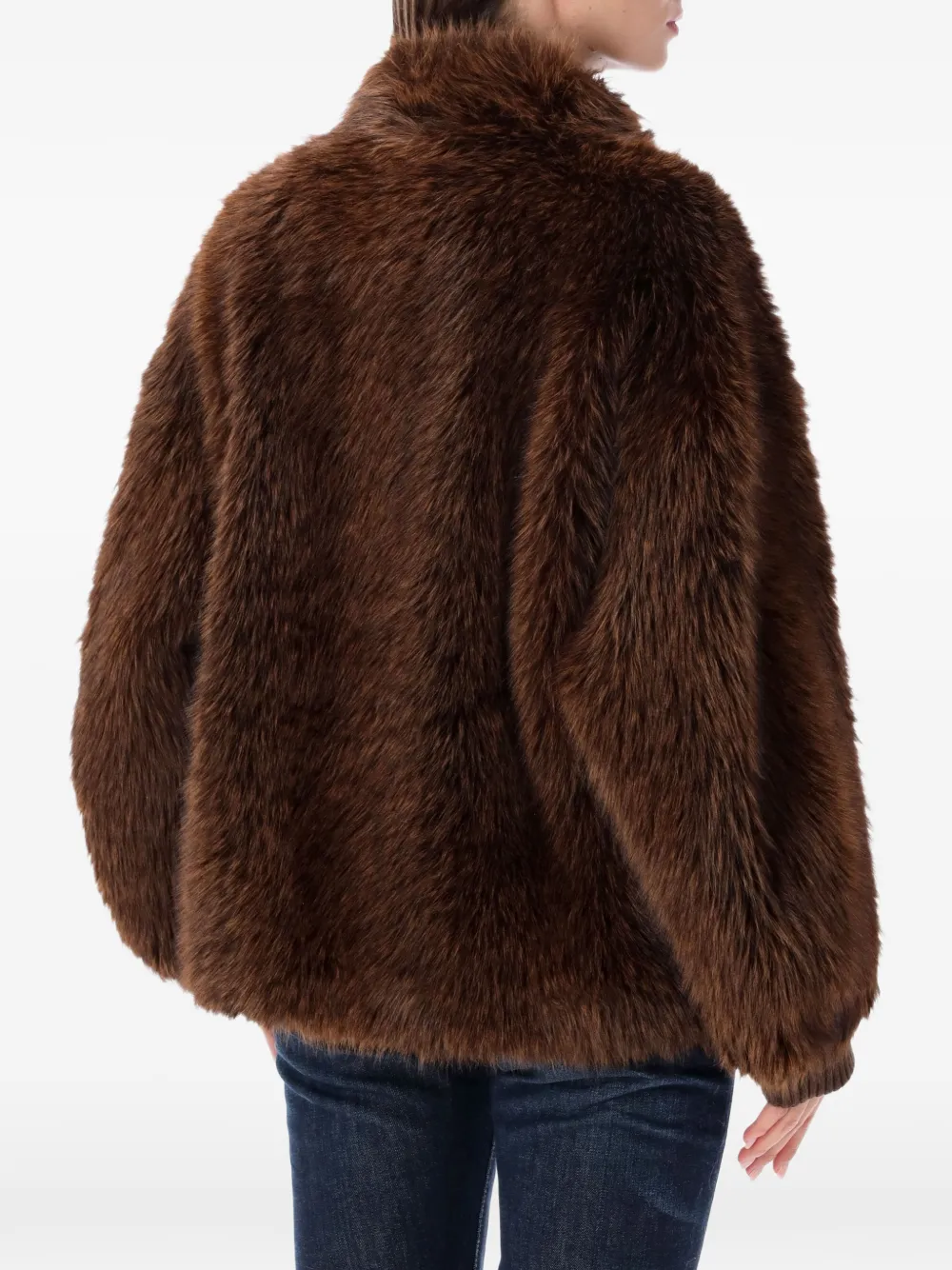 Sword Jas van imitatiebont Bruin
