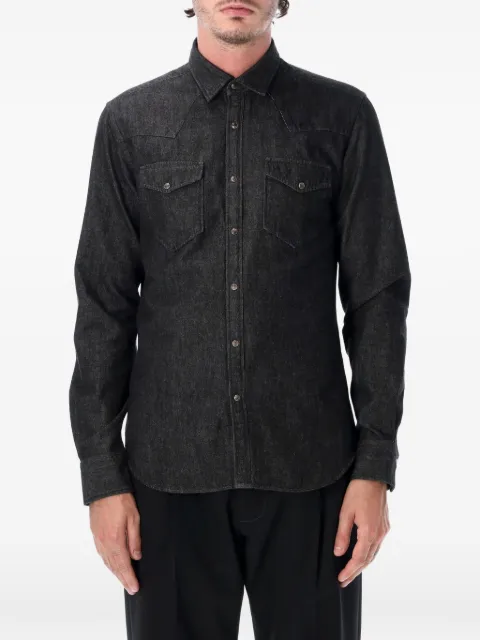 Xacus flap-pockets denim shirt