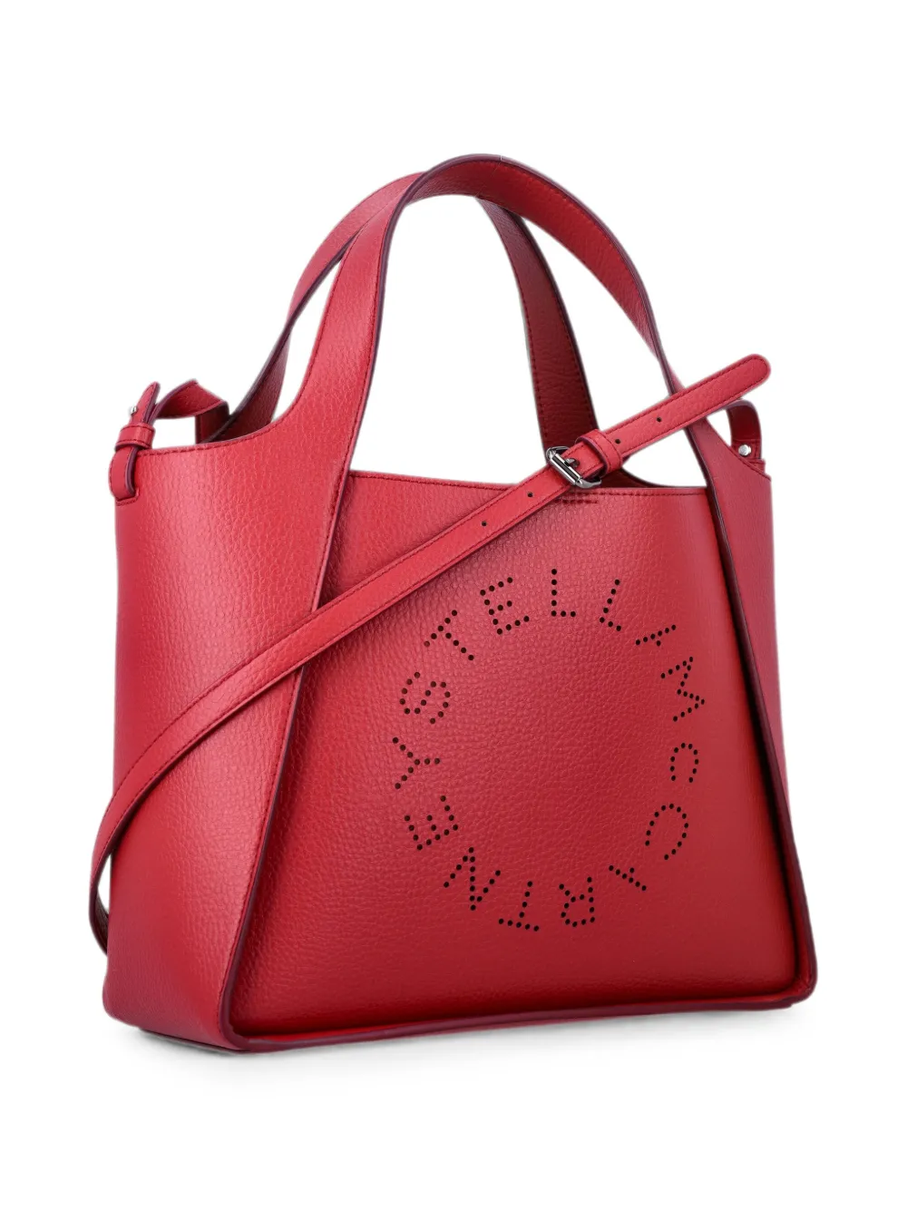 Stella McCartney Shopper met geperforeerd logo Rood