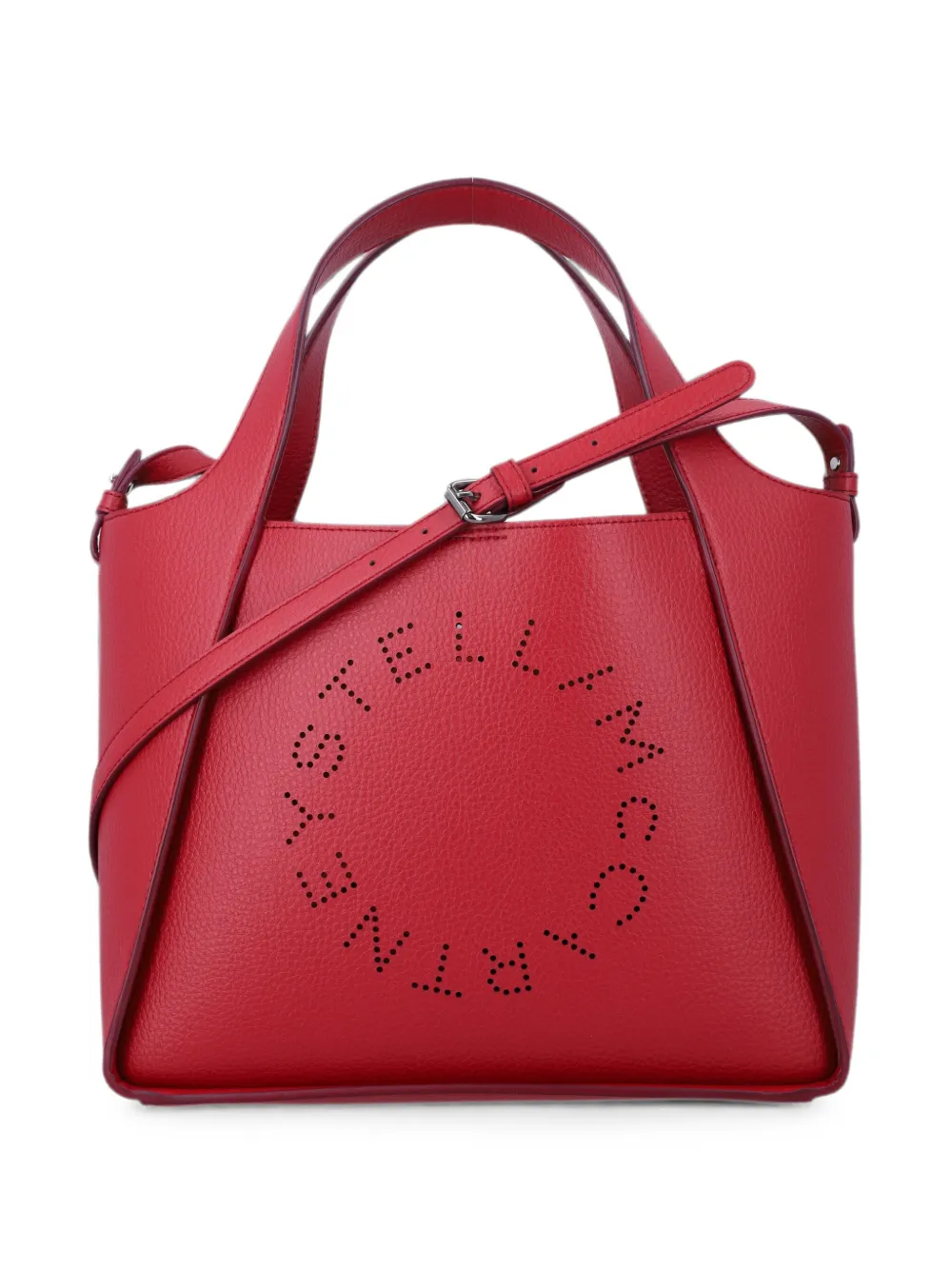 Stella McCartney perforated-logo tote bag - Rosso