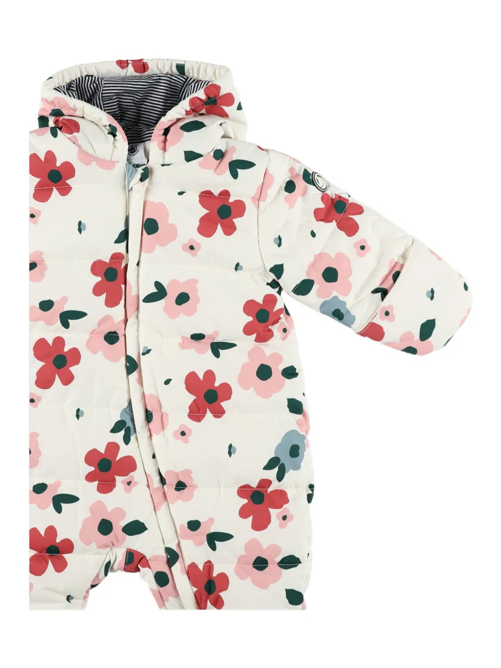 Petit Bateau Gewatteerd skipak met bloemen-print Beige