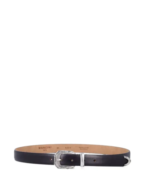 MANCINI 1979 engraved-buckle leather belt