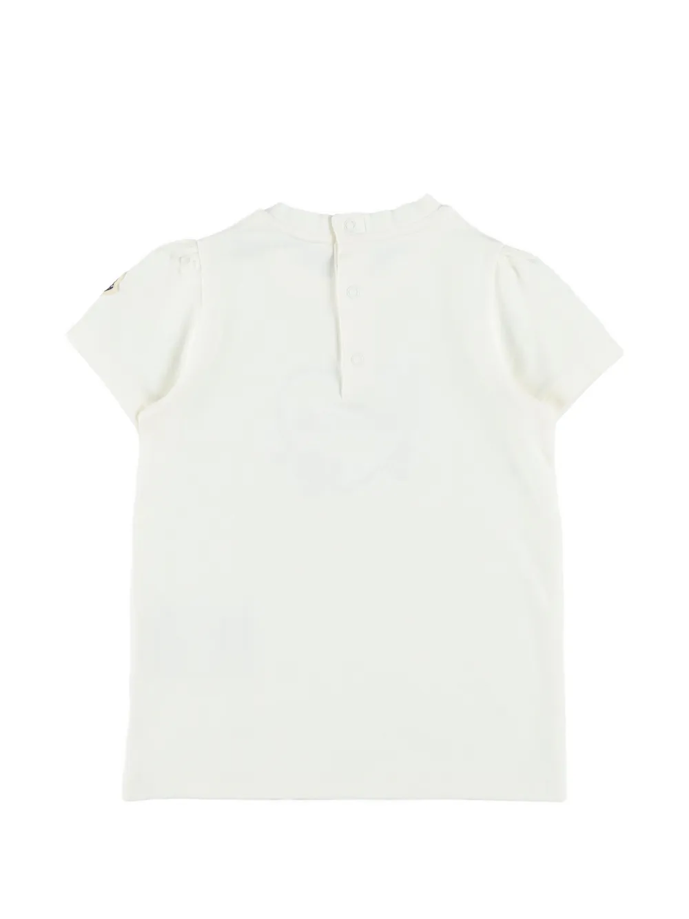 Moncler Enfant logo-embroidered heart-motif T-shirt Wit