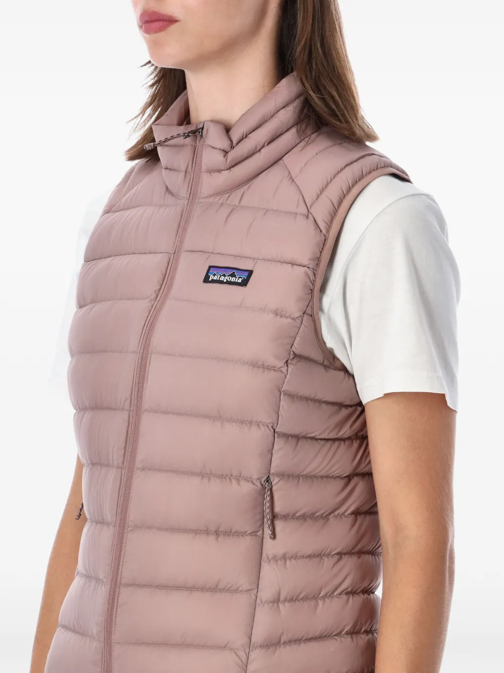 Patagonia Sweater bodywarmer met logo-patch Roze