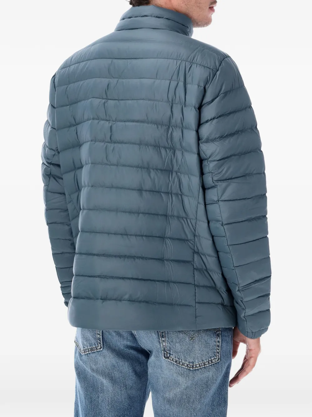 Patagonia Gewatteerde jas met logopatch Blauw