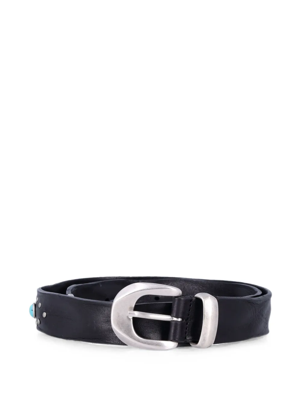 MANCINI 1979 Alfred stud-embellished turquoise-detail belt
