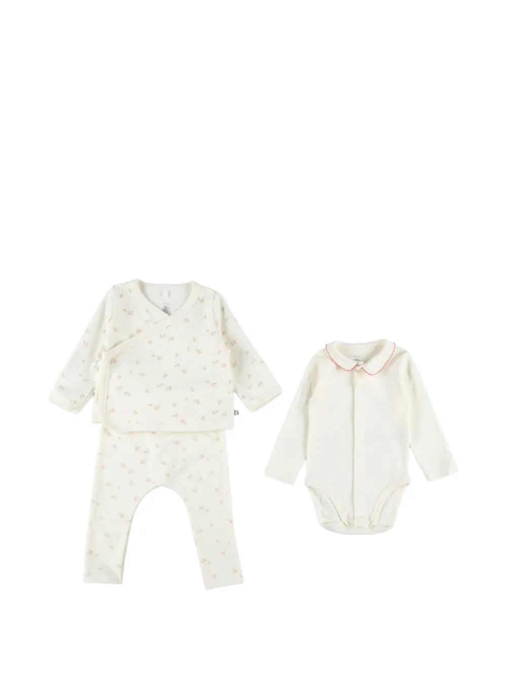 Petit Bateau Tutina a fiori (3 pezzi) - Toni neutri