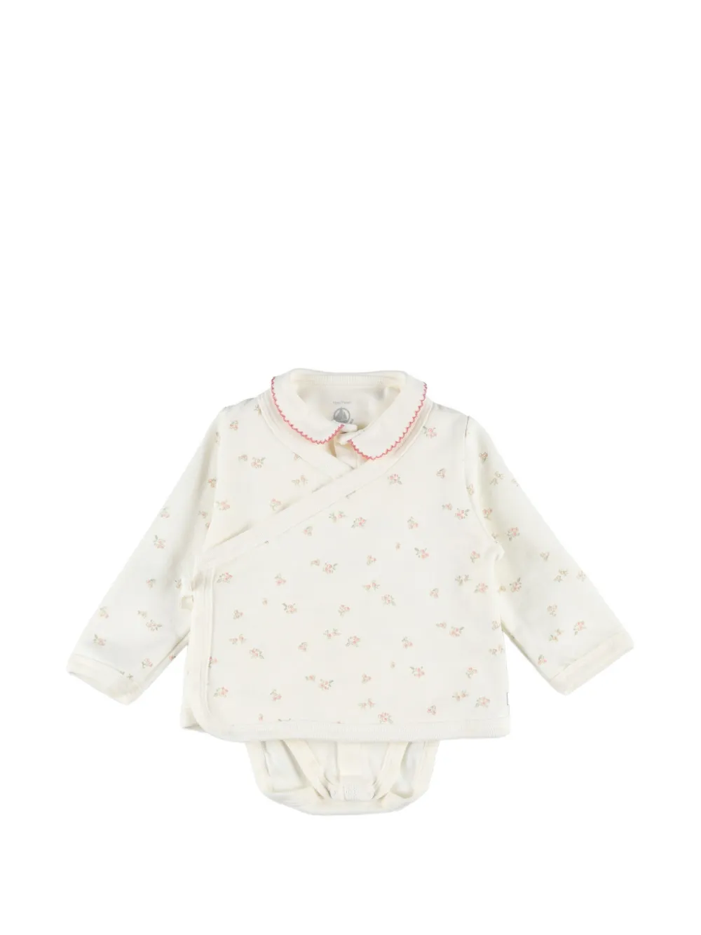 Petit Bateau Drie rompers met bloemenprint Beige