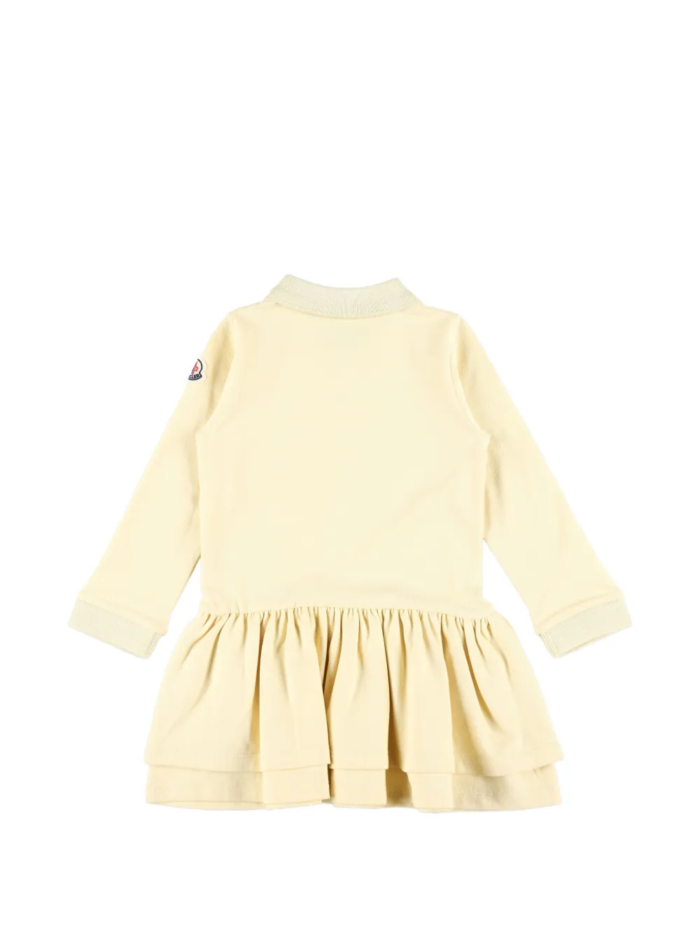 Moncler Enfant Gelaagde jurk met logopatch Geel