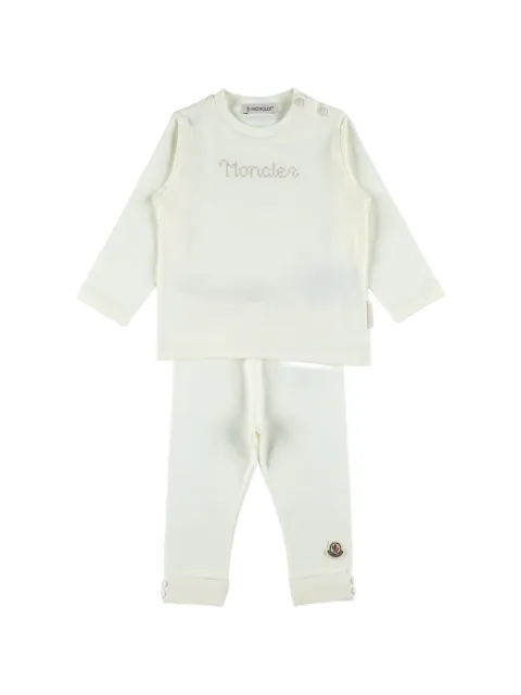 Moncler Enfant logo-embroidered trousers and sweatshirt set